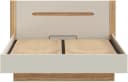 Stauraumbett FORTE Beige Braun mit aufklappbarem Lattenrost Bild 5