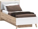 Stauraumbett FORTE Vankka Weiß Planked Eiche mit Lattenrost Bild 2