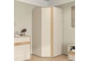 Eckkleiderschrank FORTE Sand/Mauvella Eiche Push-to-open Bild 1