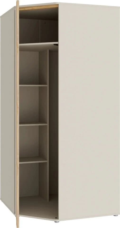 Eckkleiderschrank FORTE Sand/Mauvella Eiche Push-to-open - Bild 3