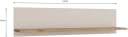 FORTE Wandboard Oak Squere - 120,4x28,8x21,9 cm - Eiche Bild 4