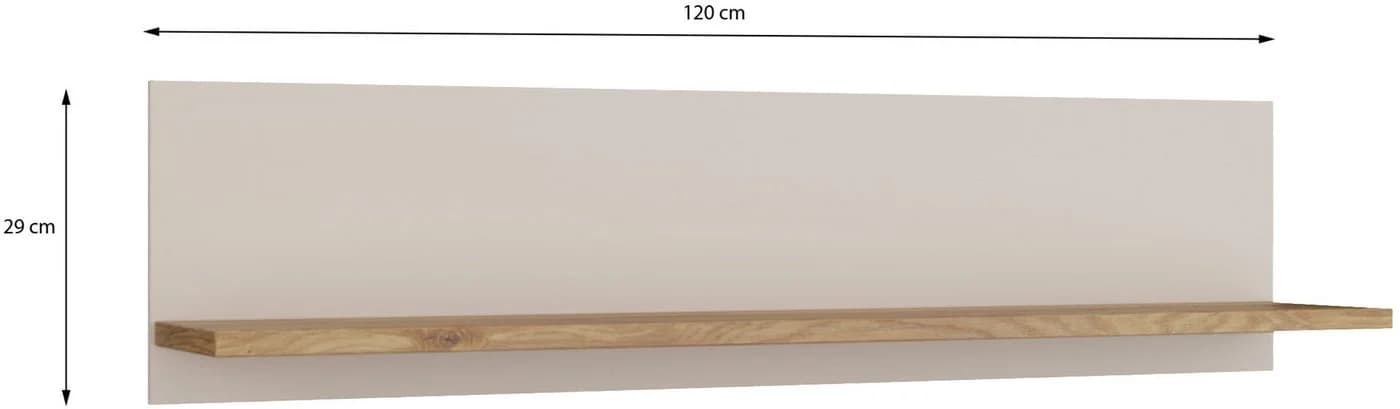 FORTE Wandboard Oak Squere - 120,4x28,8x21,9 cm - Eiche - Bild 4