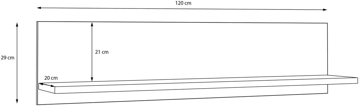 FORTE Wandboard Oak Squere - 120,4x28,8x21,9 cm - Eiche - Bild 5