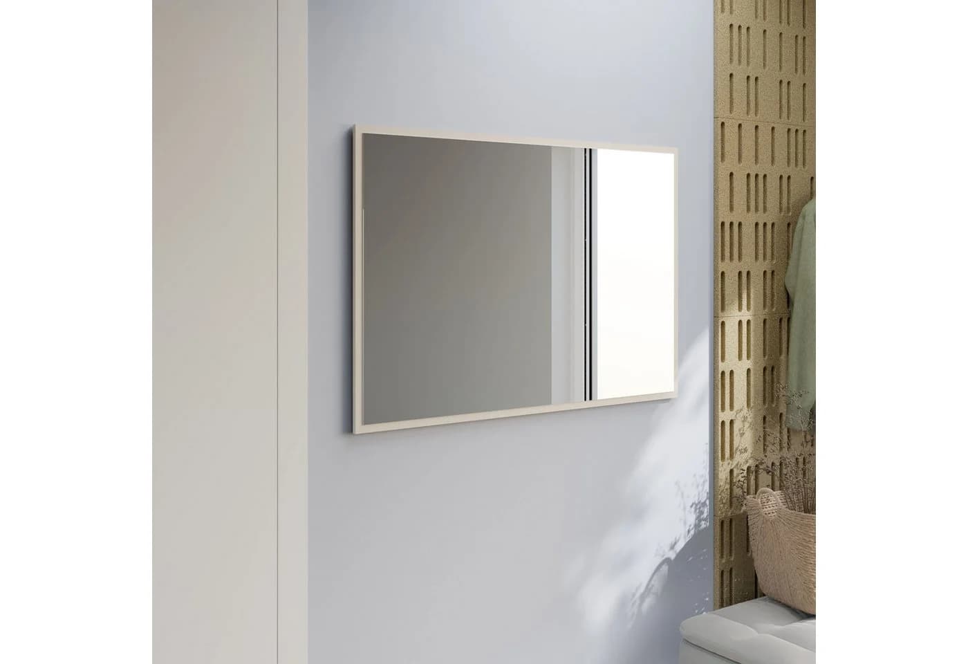 FORTE Garderobenspiegel Wandmontage 108,8 cm x 76 cm