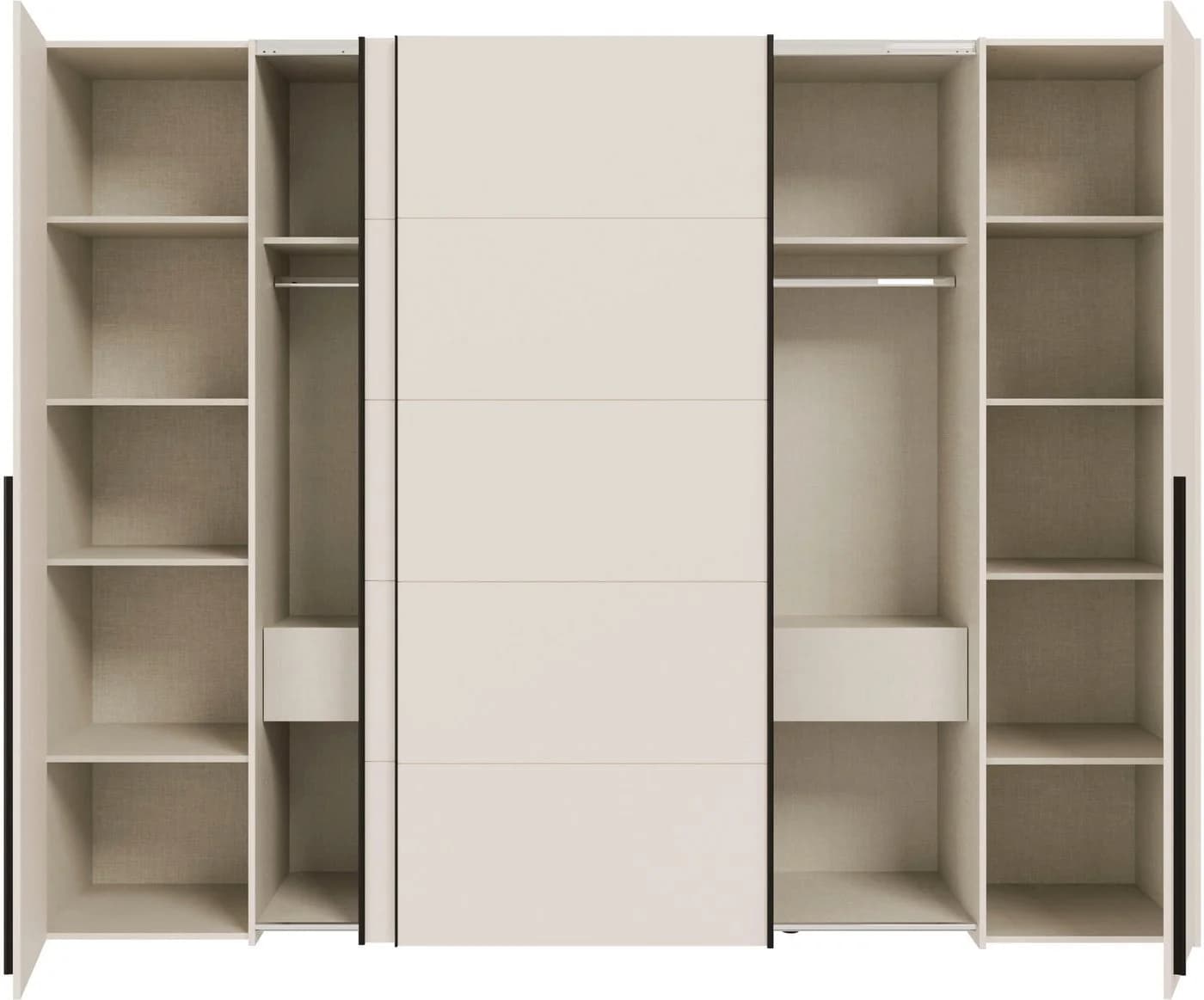 FORTE Dreh-/Schwebetürenschrank Narago Beige Schwebetüren - Bild 3