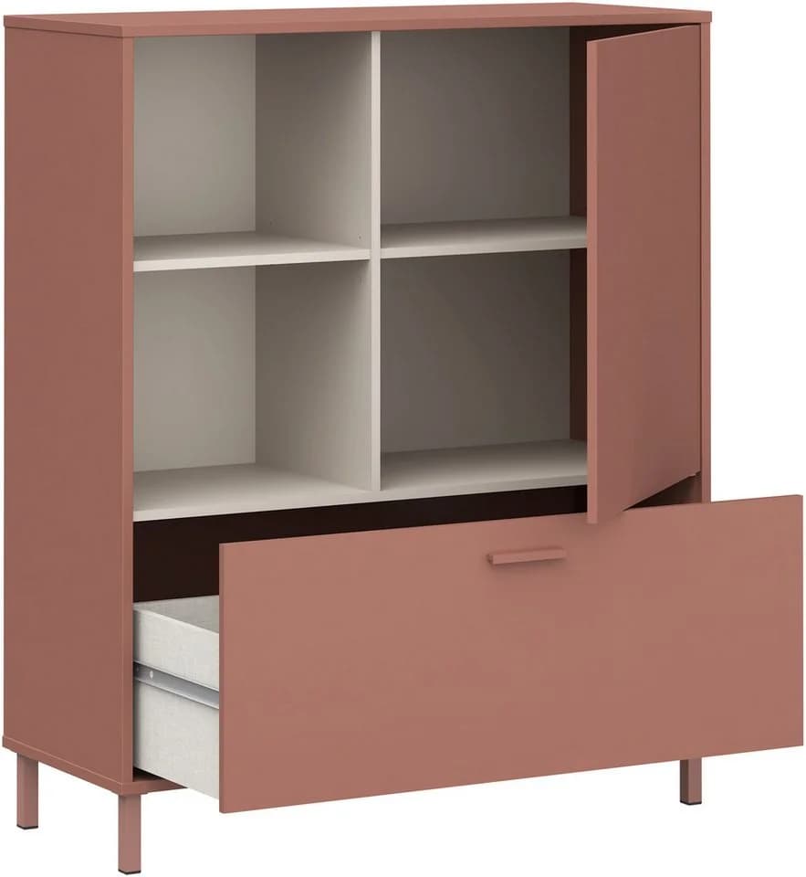 FORTE Hochkommode Milles Jugendzimmer Trendiges Dekor Vollauszug - Bild 5