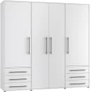 FORTE Kleiderschrank 4-türig Weiß Holzwerkstoff Modern Urban Bild 2