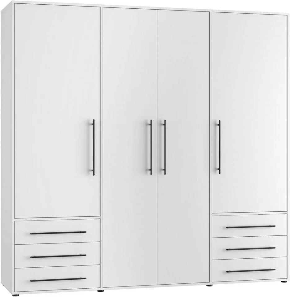 FORTE Kleiderschrank 4-türig Weiß Holzwerkstoff Modern Urban - Bild 2