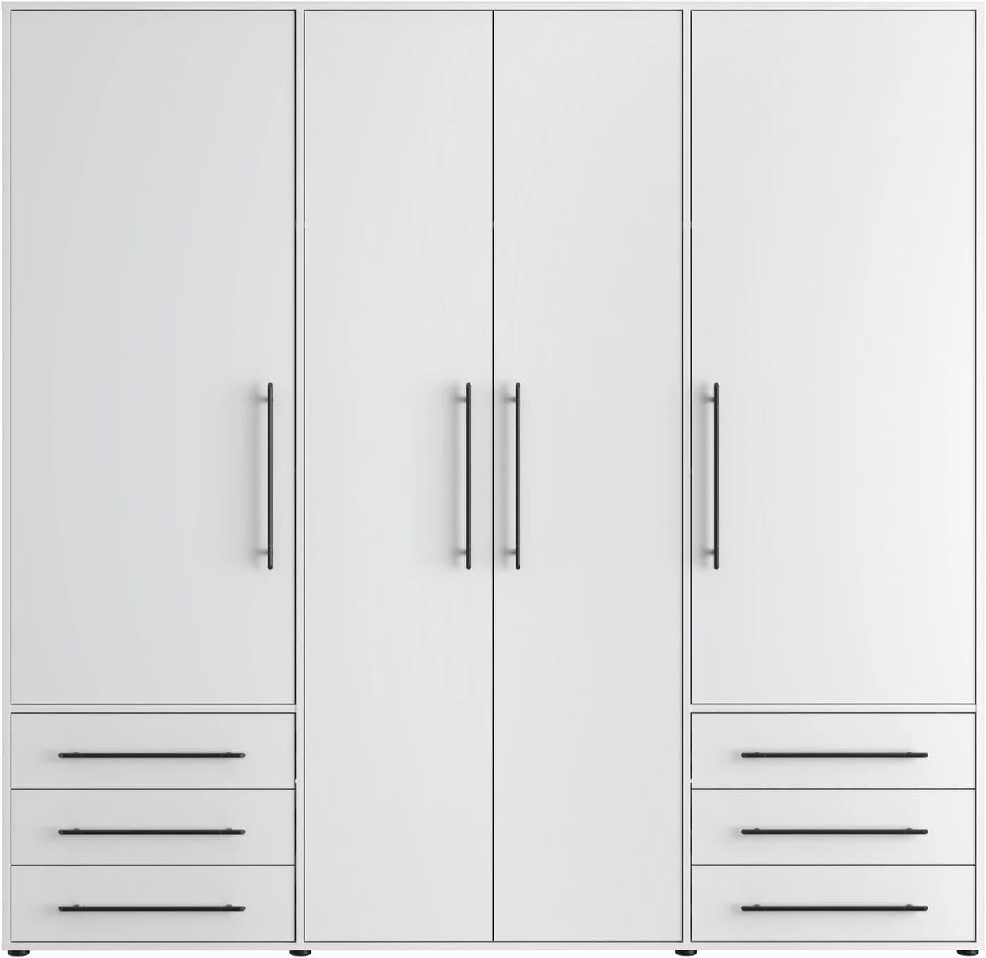 FORTE Kleiderschrank 4-türig Weiß Holzwerkstoff Modern Urban - Bild 3