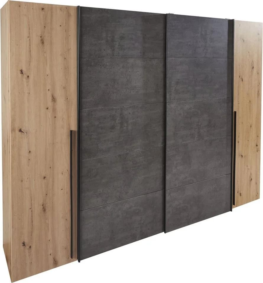FORTE Kleiderschrank Narago Eiche Grau Modern - Bild 2