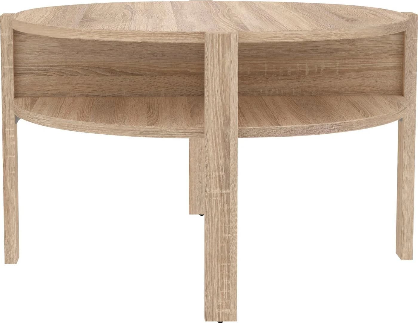 FORTE Beistelltisch Tobago Braun Runder Couchtisch mit Stauraum - Bild 2