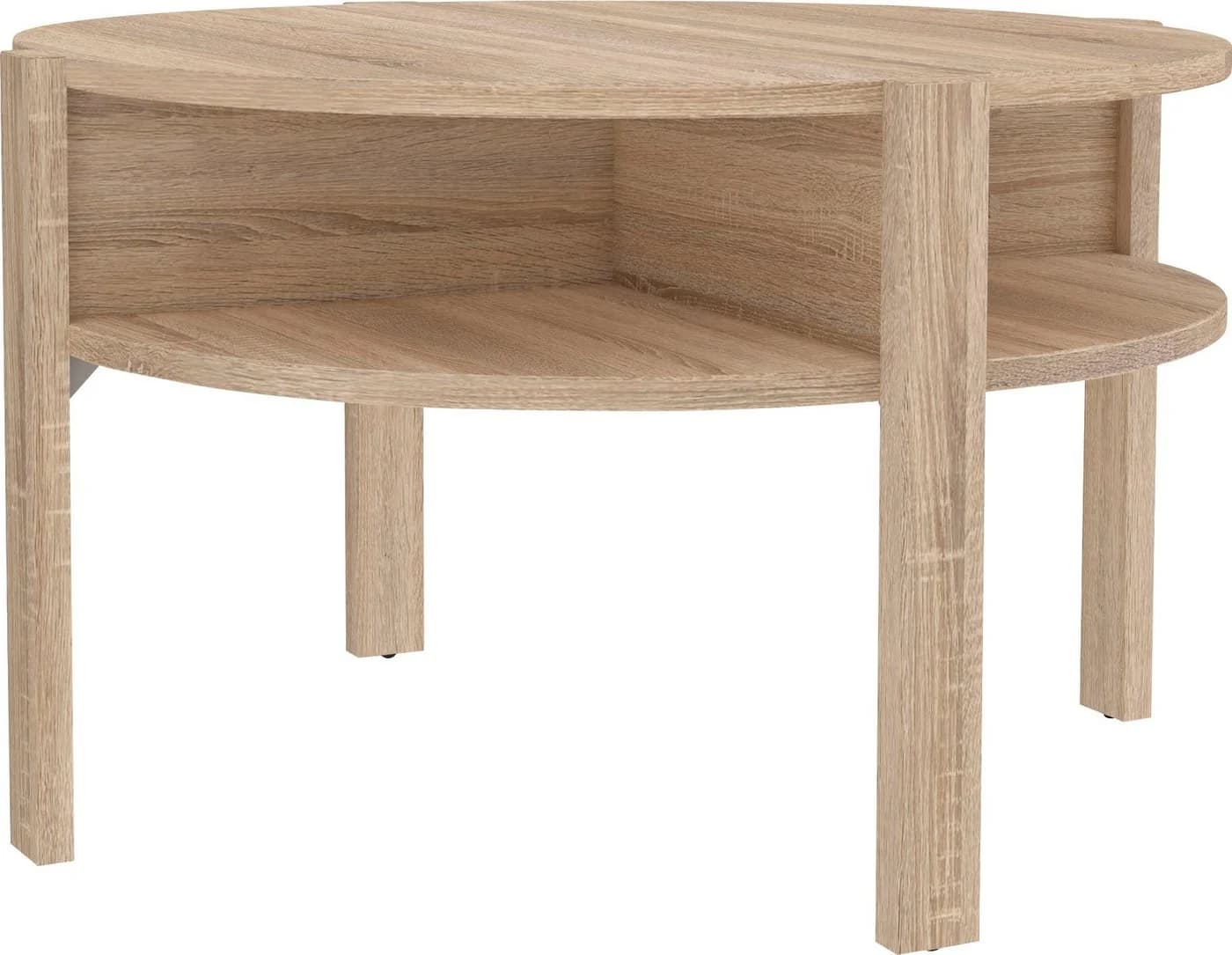 FORTE Beistelltisch Tobago Braun Runder Couchtisch mit Stauraum - Bild 3
