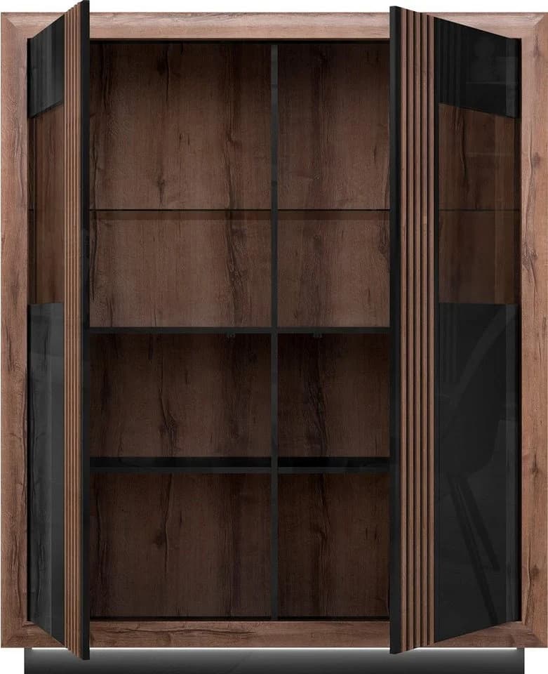 Highboard FORTE Savona Schwarz Hochglanz mit LED-Beleuchtung - Bild 4