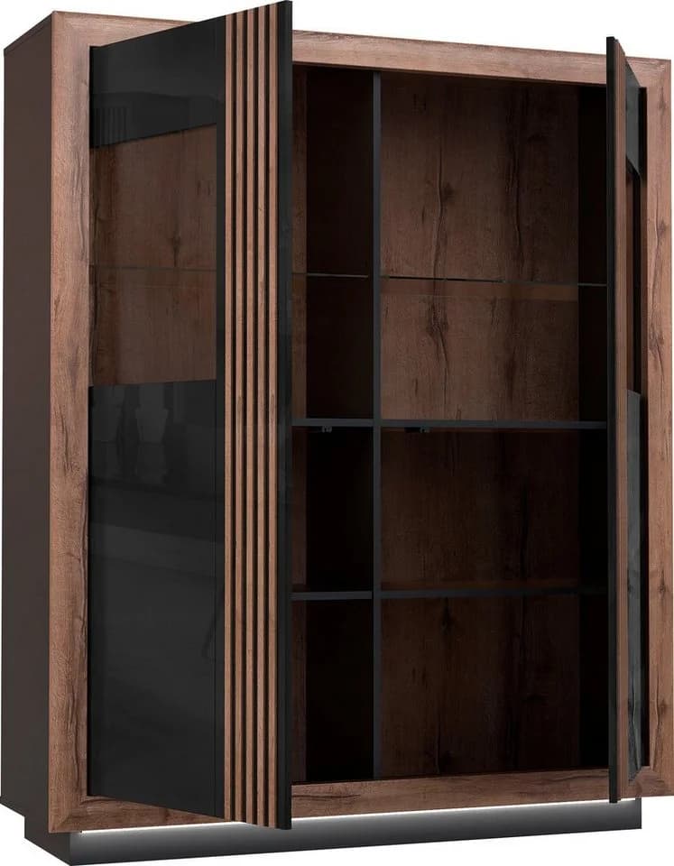 Highboard FORTE Savona Schwarz Hochglanz mit LED-Beleuchtung - Bild 5