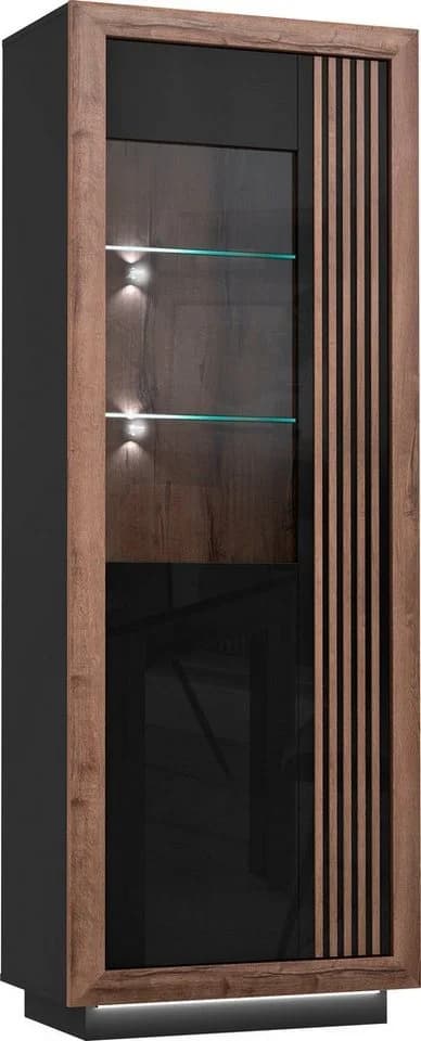 FORTE Highboard Savona Schwarz Hochglanz mit Beleuchtung - Bild 4
