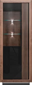 FORTE Highboard Savona Schwarz Hochglanz mit Beleuchtung Bild 5