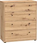 FORTE Kommode Tempra 4 Schubladen Braun Eiche Bild 2