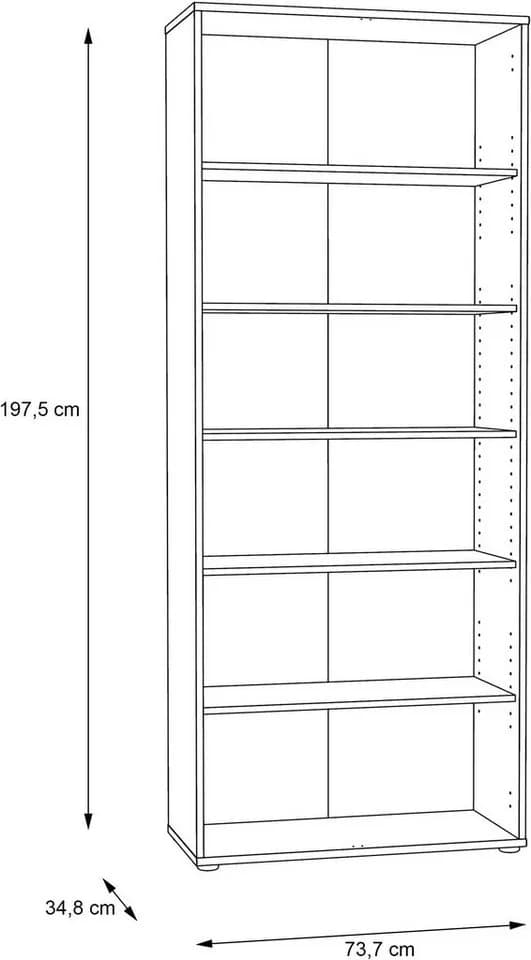 FORTE Regal Tempra Mehrzweckregal Sonoma Eiche Modern - Bild 4