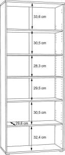 FORTE Regal Tempra Mehrzweckregal Sonoma Eiche Modern Bild 5