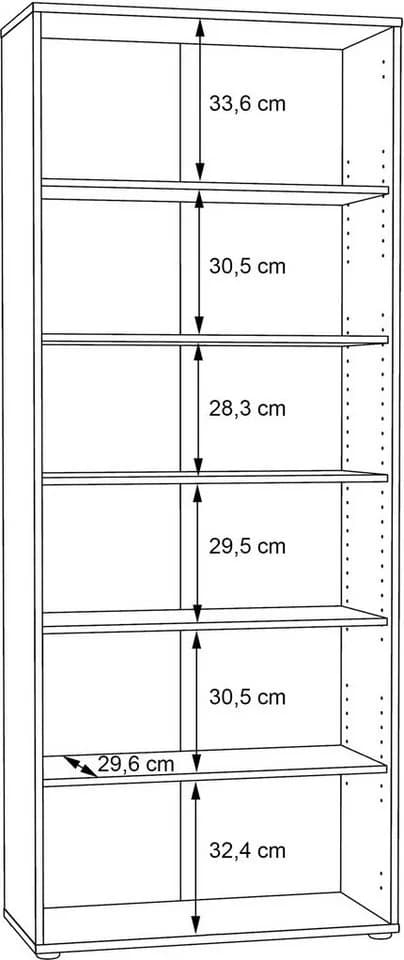 FORTE Regal Tempra Mehrzweckregal Sonoma Eiche Modern - Bild 5