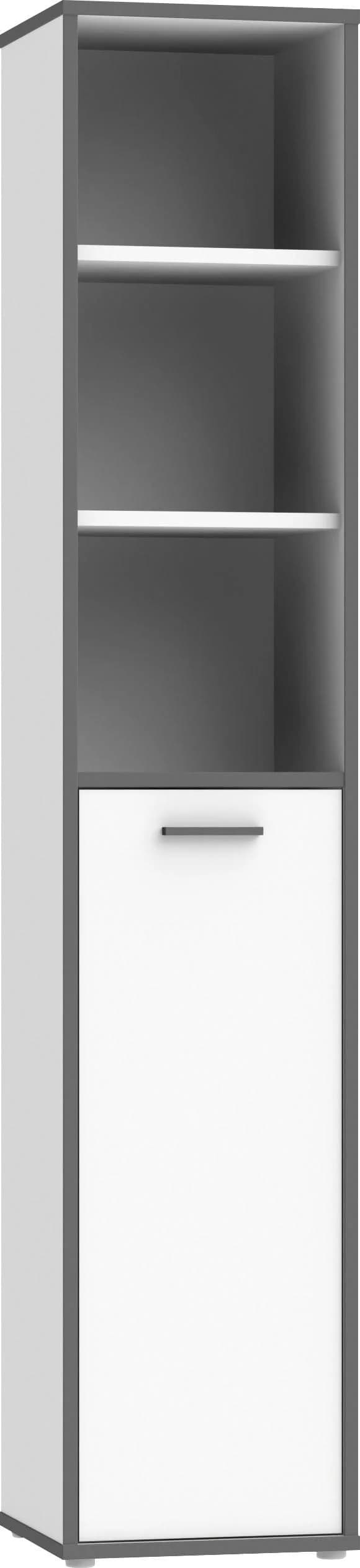 FORTE Aktenregal Keflav Weiß Grau 6 Fächer - Bild 2