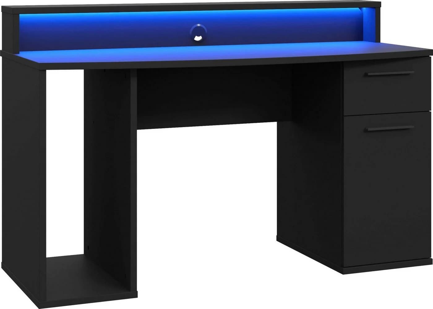 FORTE Gamingtisch Ayo Schwarz mit LED-RGB Beleuchtung - Bild 3