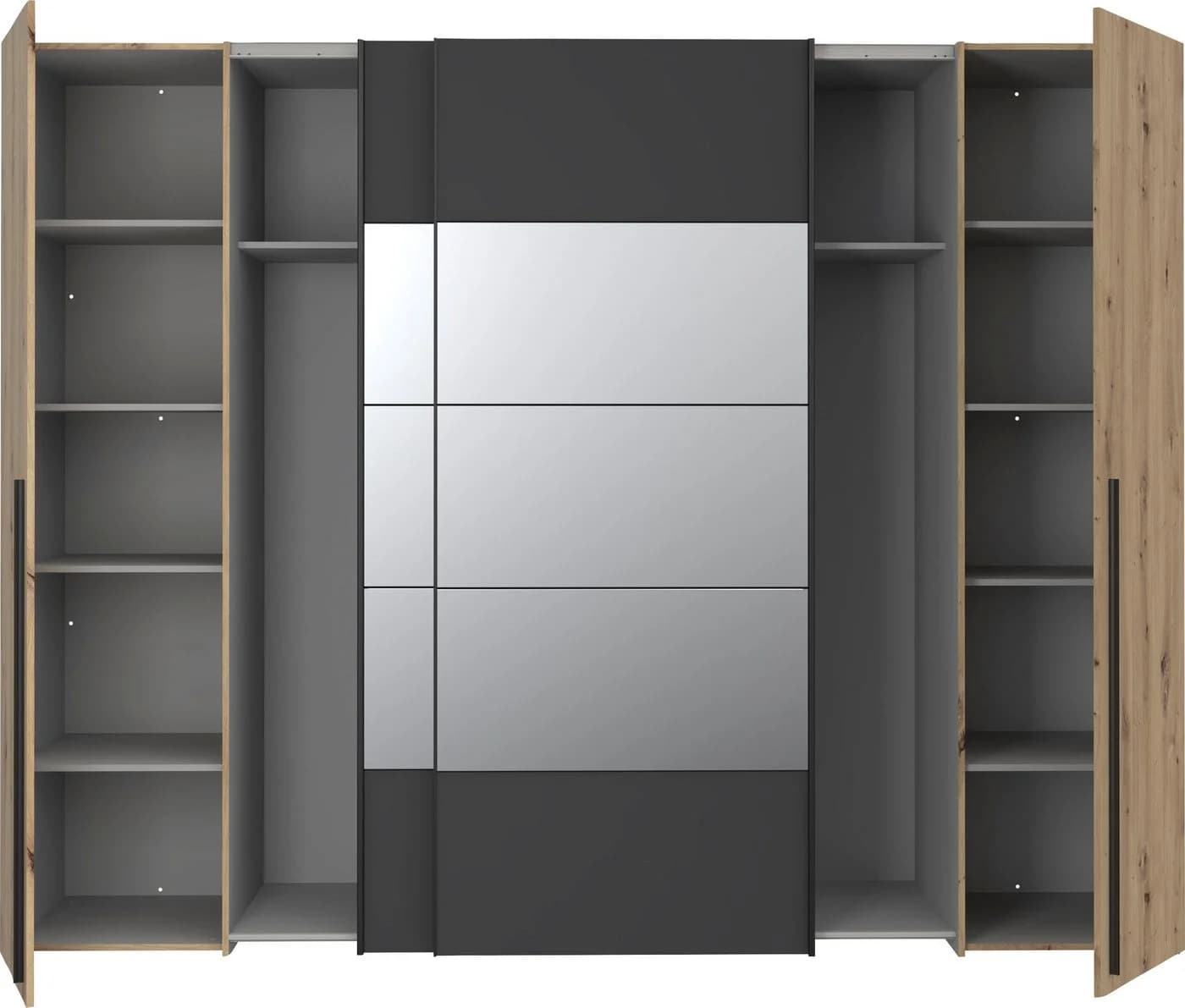 Kleiderschrank FORTE Rayong Schwarz Eiche FSC - Bild 4