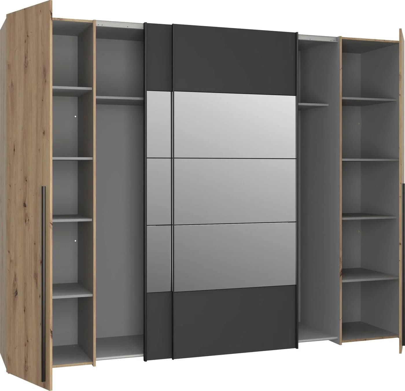 Kleiderschrank FORTE Rayong Schwarz Eiche FSC - Bild 5