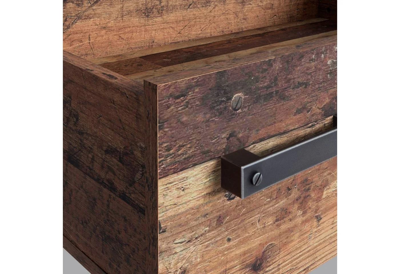 Schreibtisch FORTE Clif Grau Industriedesign mit Schubladen - Bild 5