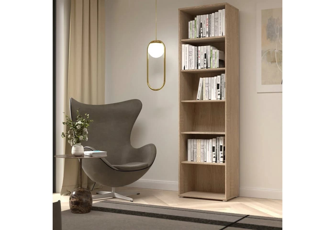 FORTE Regal Tempra Mehrzweckregal schmal braun