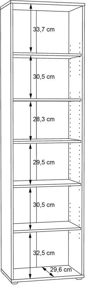 FORTE Regal Tempra Mehrzweckregal schmal braun - Bild 4
