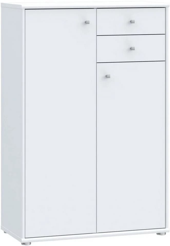 FORTE Kommode Tempra Weiß 2 Türen 2 Schubladen - Bild 2