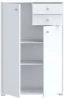 FORTE Kommode Tempra Weiß 2 Türen 2 Schubladen Bild 3