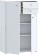 FORTE Kommode Tempra Weiß 2 Türen 2 Schubladen Bild 4