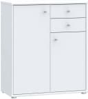 FORTE Kommode Tempra Weiß 2 Türen 2 Schubladen Modern Bild 2