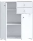FORTE Kommode Tempra Weiß 2 Türen 2 Schubladen Modern Bild 3