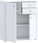 FORTE Kommode Tempra Weiß 2 Türen 2 Schubladen Modern Bild 4