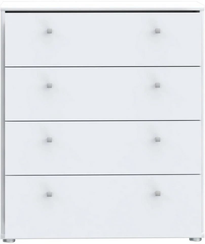 FORTE Kommode Tempra Weiß 4 Schubladen Modern - Bild 3