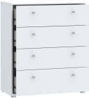 FORTE Kommode Tempra Weiß 4 Schubladen Modern Bild 4