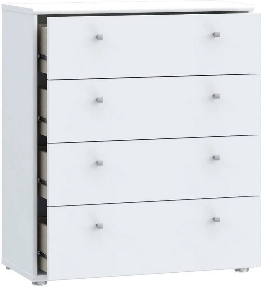 FORTE Kommode Tempra Weiß 4 Schubladen Modern - Bild 4