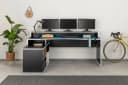 FORTE Gamingtisch Tezaur Schwarz mit RGB-Beleuchtung Bild 2