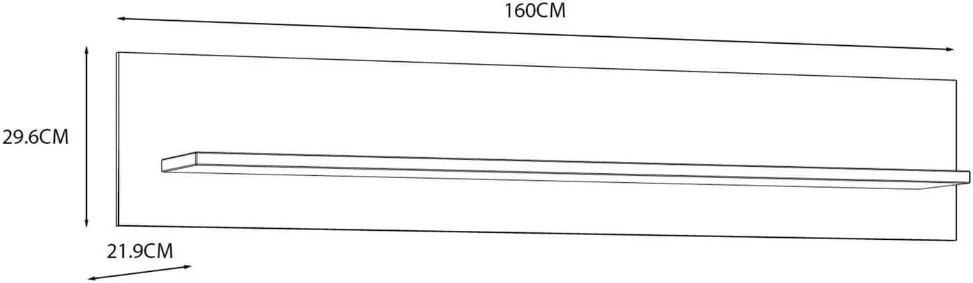 FORTE Wandboard Bohol Wandregal Landhausstil Eiche Lärche - Bild 5