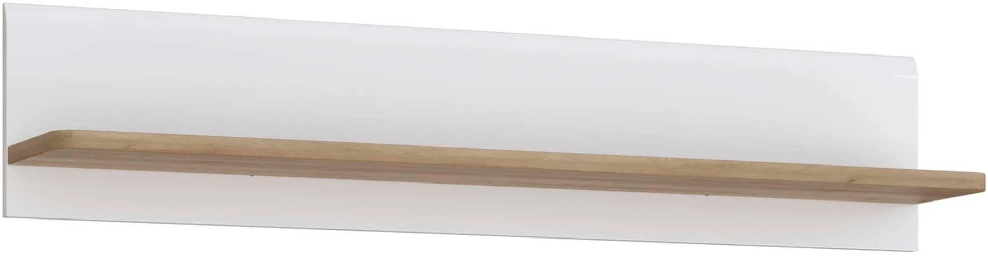 FORTE Wandboard Attention Wandregal Rivera Eiche Weiß Glanz