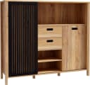 FORTE Highboard Jytana Mauvella Eiche Schwarz Bild 3