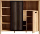FORTE Highboard Jytana Mauvella Eiche Schwarz Bild 4