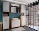 FORTE Badezimmerspiegelschrank Artisan Eiche LED-Beleuchtung Bild 1