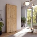FORTE Schuhschrank Alice Springs 4 Türen Braun Holzwerkstoff Bild 1