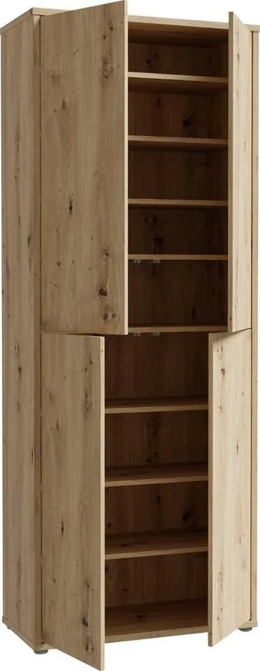 FORTE Schuhschrank Alice Springs 4 Türen Braun Holzwerkstoff - Bild 5
