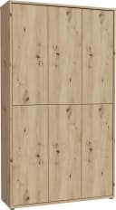FORTE Schuhschrank Alice Springs 16 Böden Push-to-Open Braun Bild 2
