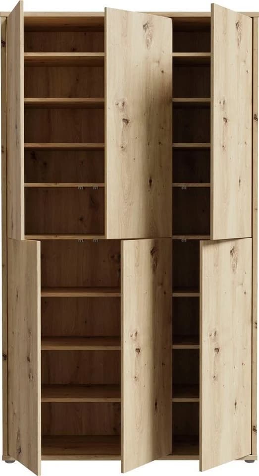 FORTE Schuhschrank Alice Springs 16 Böden Push-to-Open Braun - Bild 4